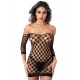 Fence Net Mini Dress Black