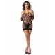 Fence Net Mini Dress Black