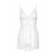 Babydoll camicia da notte + perizoma Bianco