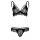 Set 2 pezzi di reggiseno in pizzo nero