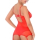 Bustier Strapsgürtel Lace Cami Rot