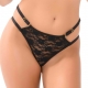 String mit goldenen Ketten Glam Schwarz