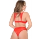 G-string with intimate opening Crotch Hip Red