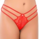 Tanga Tirantes Encaje Rojo