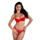 G-string with intimate opening Crotchless Red