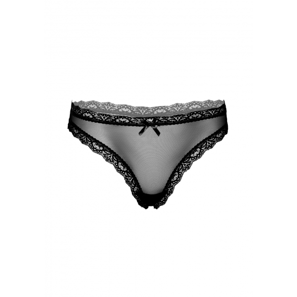 Tanga acanalado Negro