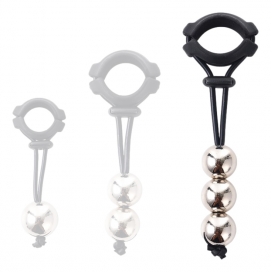 KINKgear Metal Beads Ring Testicle Weight - 25mm L 200gr