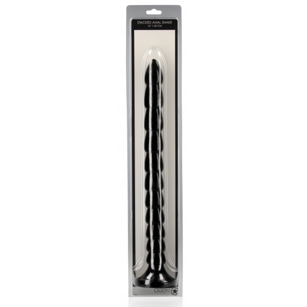 Dildo lungo impilato anale Snake M 40 x 3,5 cm