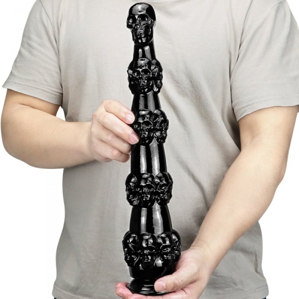 Skeleton Tower Large PVC Anal Beads BLACK