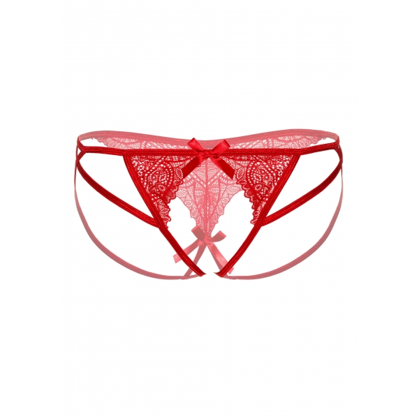 Offener Slip Strappy Naomi rot