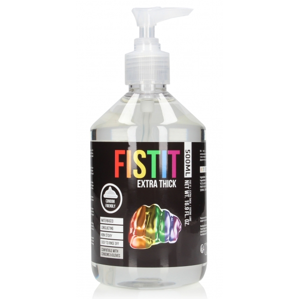 Fist It Extra Dik Regenboog Water Glijmiddel - Pomp 500ml