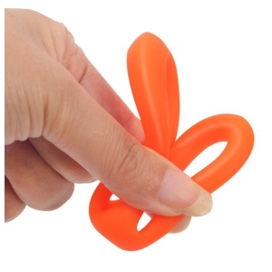 FUKR Uplift Silicone Cock & Ball Support C-Ring ORANGE