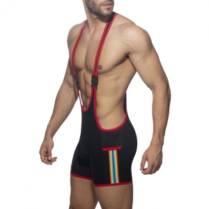 Addicted Singlet Tape Wrestling Black