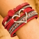 Bracciale a forma di cuore rosso