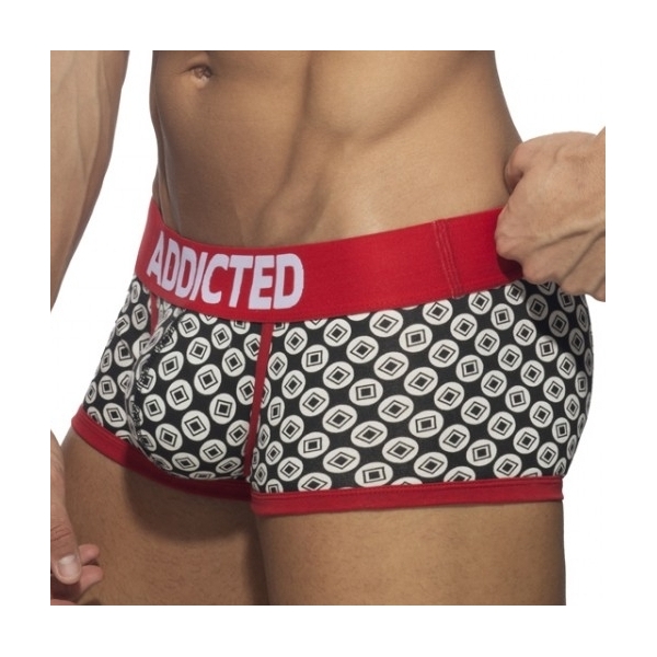 Boxer Geometric Black-Red