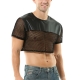 Net N fetish Crop Top Negro