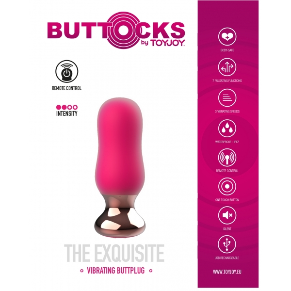 Plug Vibrador Exquisito 7 x 3 cm Rosa