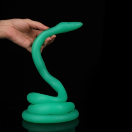 Consolador largo Ultra Snake 120 x 2,7 cm Verde