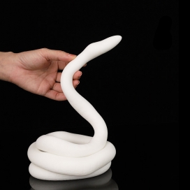 Consolador largo Ultra Snake 120 x 2,7 cm Blanco