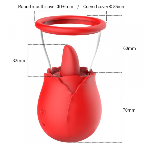 Tanga de língua e sucção cor-de-rosa