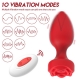 Anal Vibrating Rose Butt Plug RED
