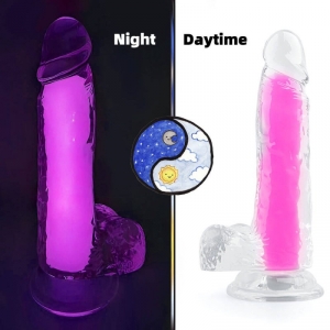 ClearlyHorny Color Glow Dildo 15 x 4.5cm Pink