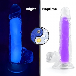 ClearlyHorny Consolador Color Glow 15 x 4.5cm Morado