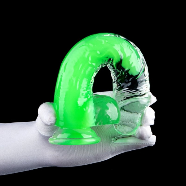 Transparent dildo Jelly Mut XS 12 x 3cm Green