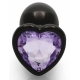 Bijou anal Heart Gem S 6 x 2,6 cm nero-viola