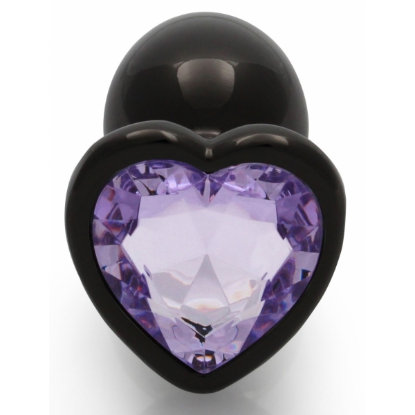 Bijou anal Heart Gem S 6 x 2.6cm Noir-Violet