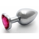 Anal-Juwel Heart Gem M 7 x 3.3cm Silber-Rosa