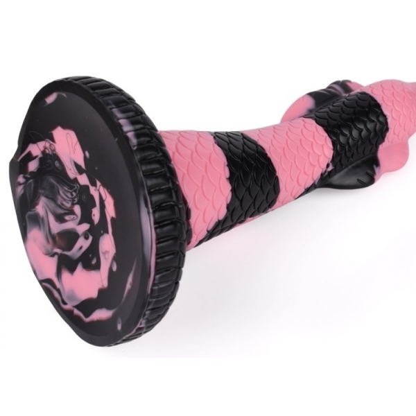 Dildo Cobra Snake S 18 x 5cm Black-Pink
