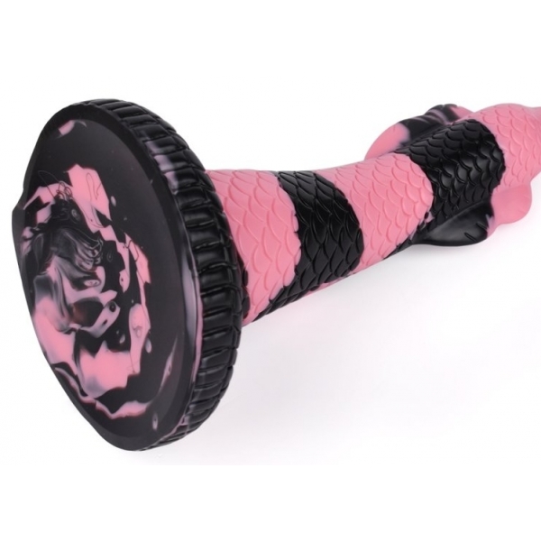 Dildo Cobra Snake S 18 x 5cm Nero-Rosa