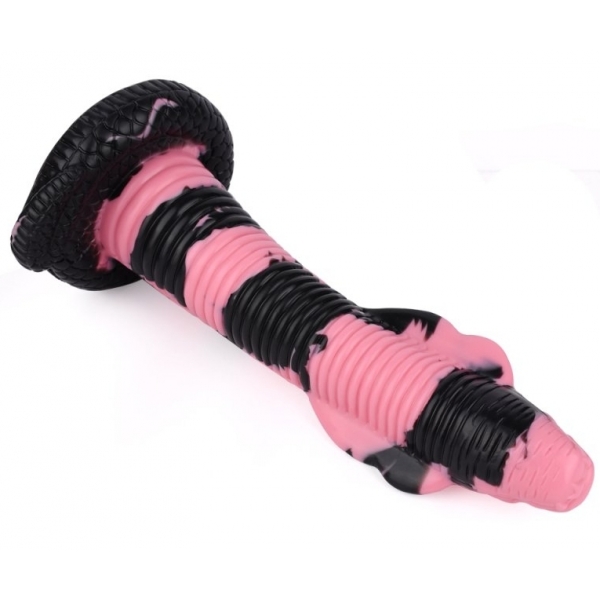 Dildo Cobra Snake S 18 x 5cm Nero-Rosa