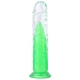 Transparante dildo Jellis M 18 x 3,8cm Groen