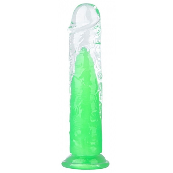 Consolador transparente Jellis S 17 x 3,3cm Verde