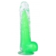 Consolador transparente Jelly Mut M 16 x 4cm Verde