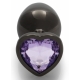 Bijou anal Heart Gem M 7 x 3.3cm Black-Violet