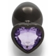 Bijou anal Heart Gem M 7 x 3.3cm Noir-Violet