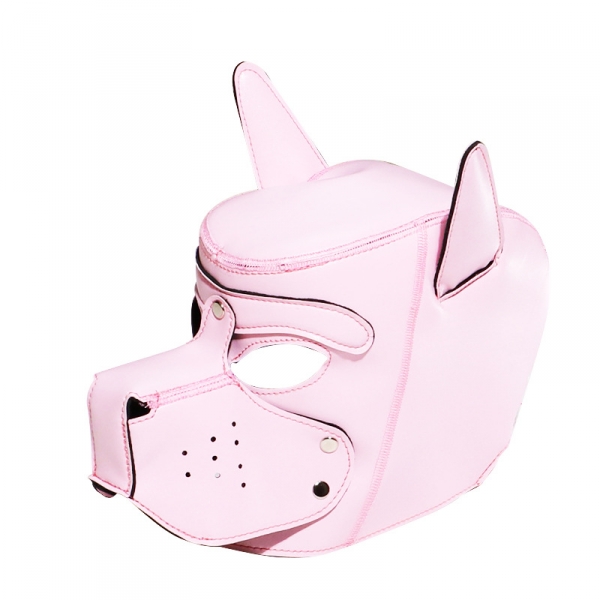 Canine Petplay Bondage Mask PINK