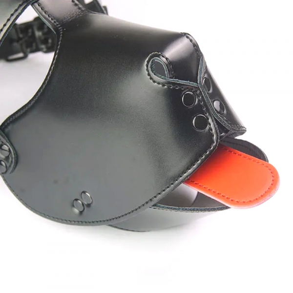 Vegan Leather Padded Dog Mask
