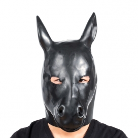 Kinky Puppy Masque Tête de cheval Horse Noir