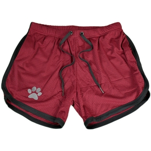 Kinky Puppy Pantaloncini a zampa Bordeaux-Nero