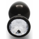 Bijou anal Round Gem M 7 x 3.3 cm Black-transparent