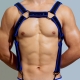 D.M Neoprene Chest Harness with Suspenders DARK BLUE