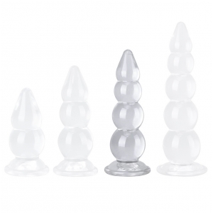 ClearlyHorny Crystal Jellies Anal Delight Butt Plug L