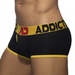 Addicted Boxer Open Fly Black-Yellow