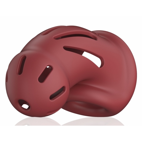 ManCage chastity cage Model 28 - 9.5 x 3.5cm Red