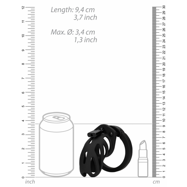 ManCage chastity cage Model 24 - 9 x 3.5cm Black