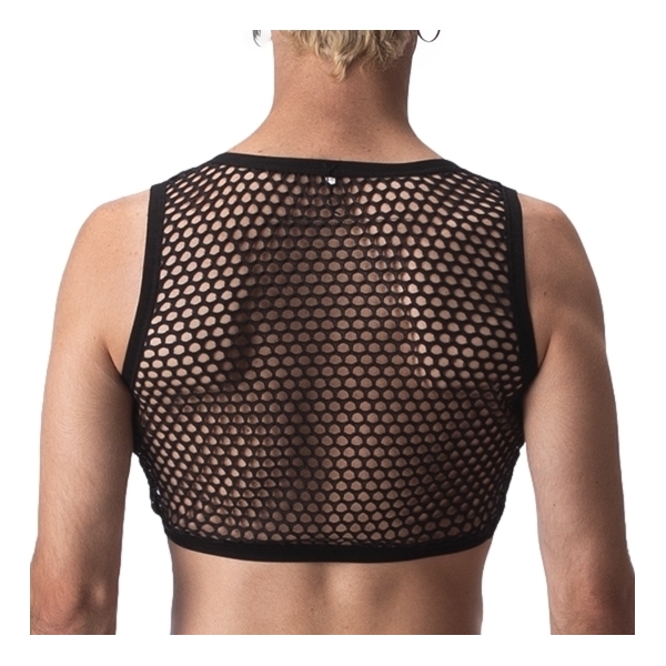 Crop Top Filet Veel Zwart